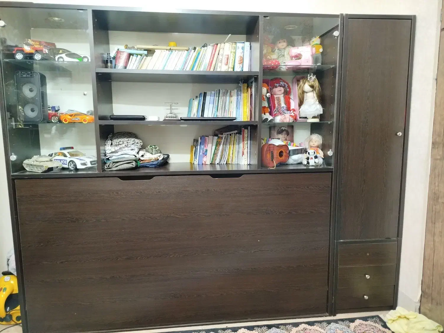 کتابخانه کمد تختخواب|تخت و سرویس خواب|قم, بنیاد|دیوار