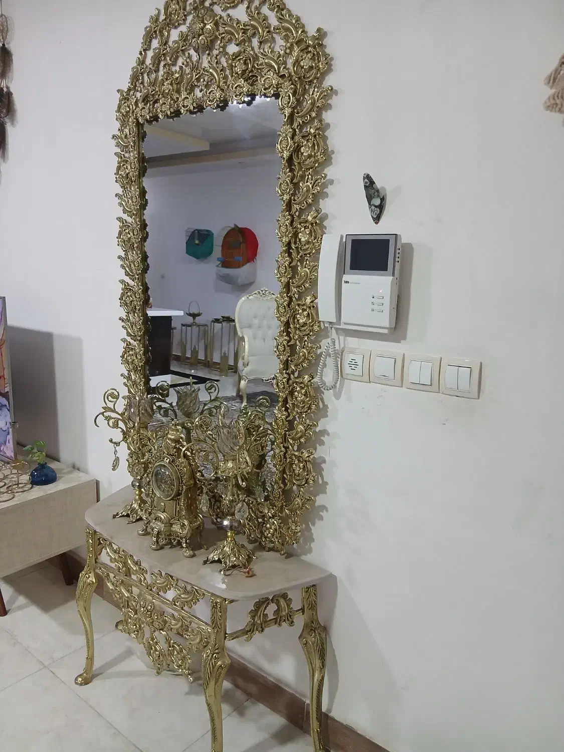 آینه کنسول و میز سنگی|بوفه، ویترین، کنسول|آبادان, |دیوار