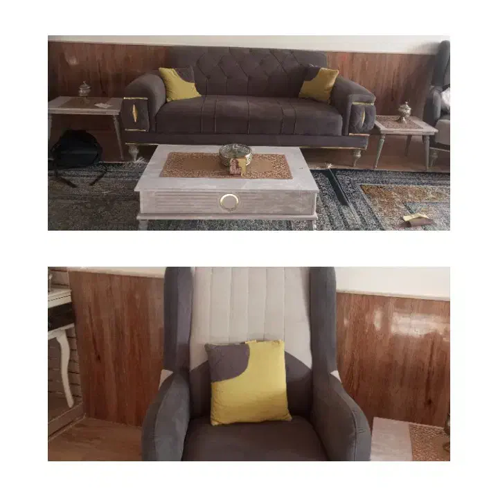 مبل ۸نفره در حد نو سالم سالم|مبلمان خانگی و میز عسلی|ملکآباد, |دیوار