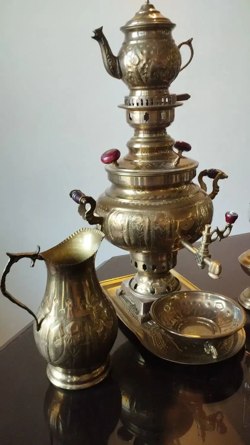 سرویس سماور زغالی|کلکسیون اشیاء عتیقه|بومهن, |دیوار