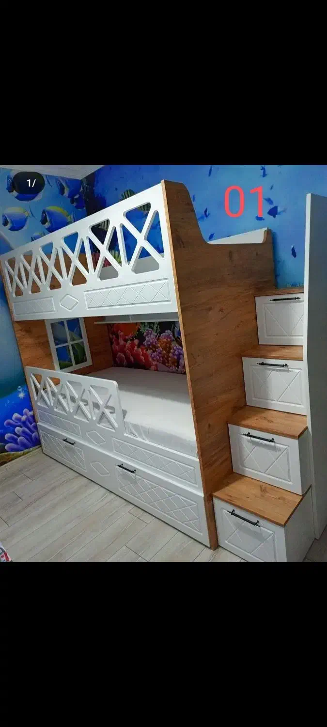 تخت خواب دو طبقه مدرن . دوطبقه کمجا مدرن|تخت و سرویس خواب|کرمانشاه, |دیوار