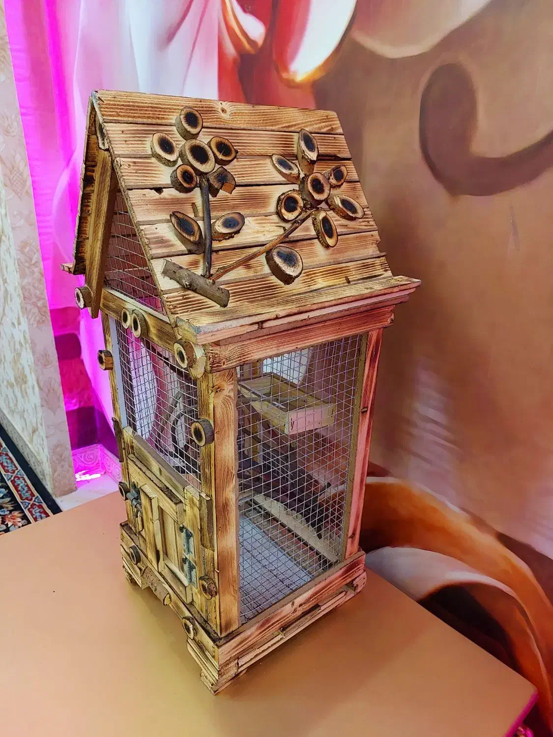 قفس چوبی مرغ عشق فنچ عروس هلندی طوطی برزیلی سنجاب|لوازم جانبی حیوانات|تهران, نیروی هوایی (پیروزی)|دیوار