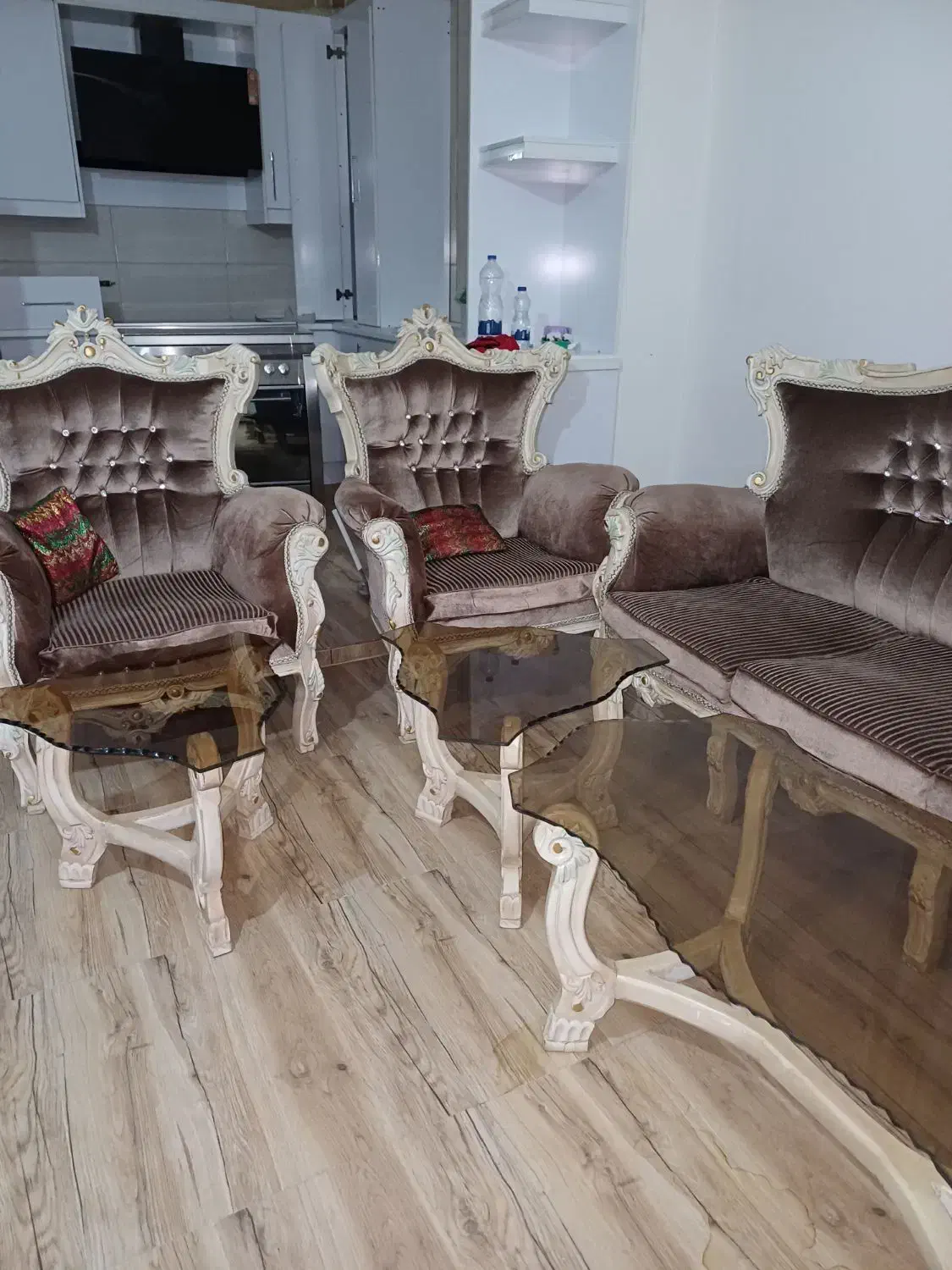 مبل ۷ نفره با جلو مبلی وعسلی|مبلمان خانگی و میز عسلی|اردبیل, |دیوار