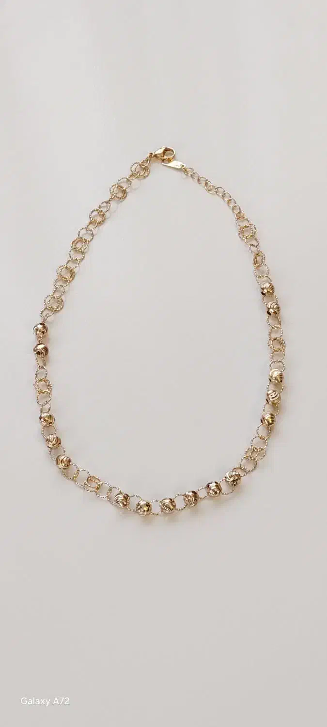 گردنبند گوی تراش ژوپینگ ۴۵ سانت|زیورآلات و اکسسوری|رشت, بلوار گیلان|دیوار