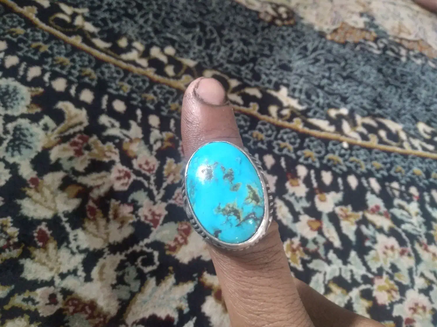 انگشتر همراه با فیروزه اصل نیشابور|جواهرات|قوچان, |دیوار