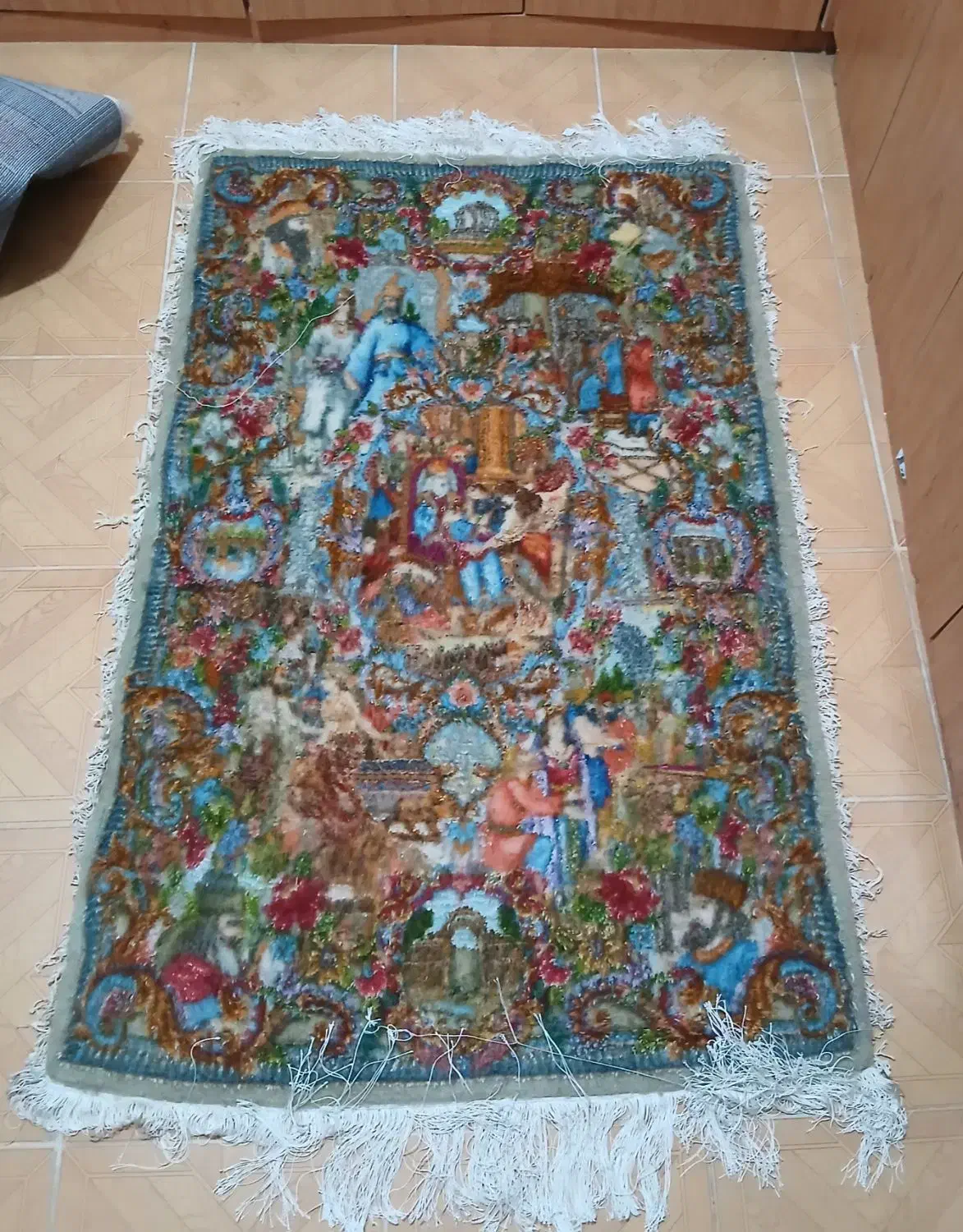 فرش دستبافت سلاطین چله ابریشم و گل ابریشم|فرش|رشت, سلیمانداراب|دیوار