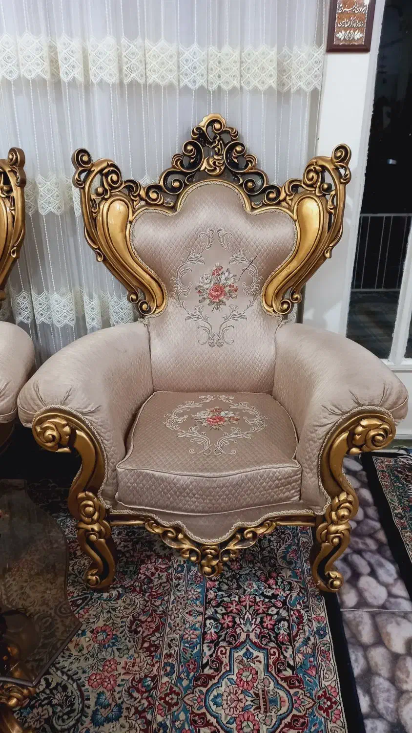 مبلمان استیل سلطنتی ۹نفره*میز غذاخوری۶نفره*|مبلمان خانگی و میز عسلی|بروجرد, |دیوار