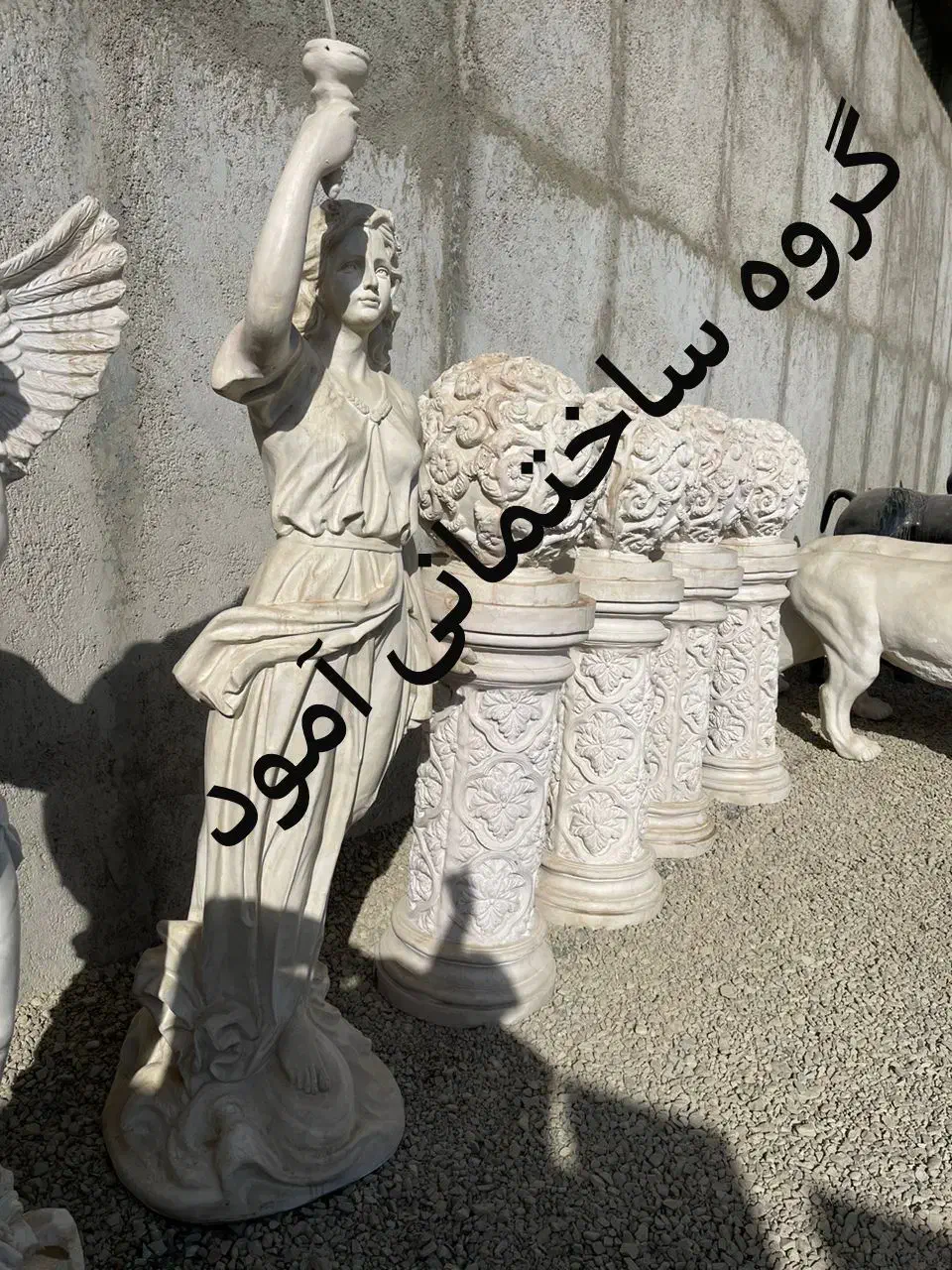 مجسمه فایبرگلس فایبر فرشته آبنما سرستون الاچیق|مصالح و تجهیزات ساختمان|کرج, فاز ۱ مهرشهر|دیوار