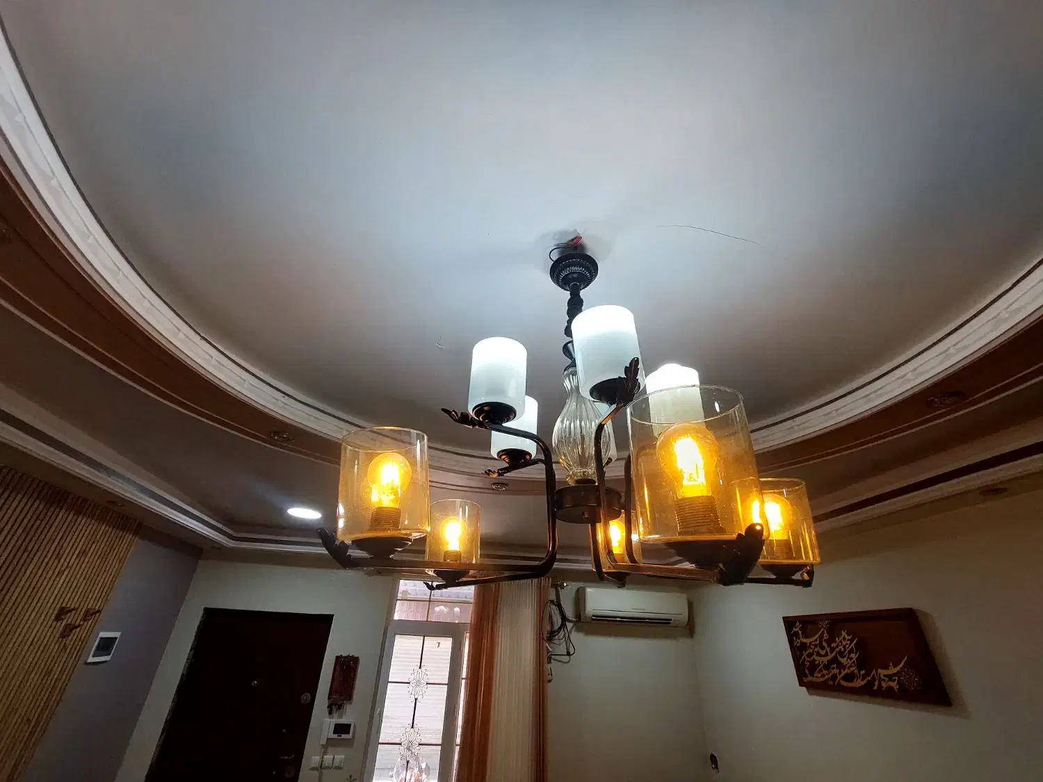 لوستر۱۰شاخه فلزی|لوستر و چراغ آویز|بوشهر, |دیوار