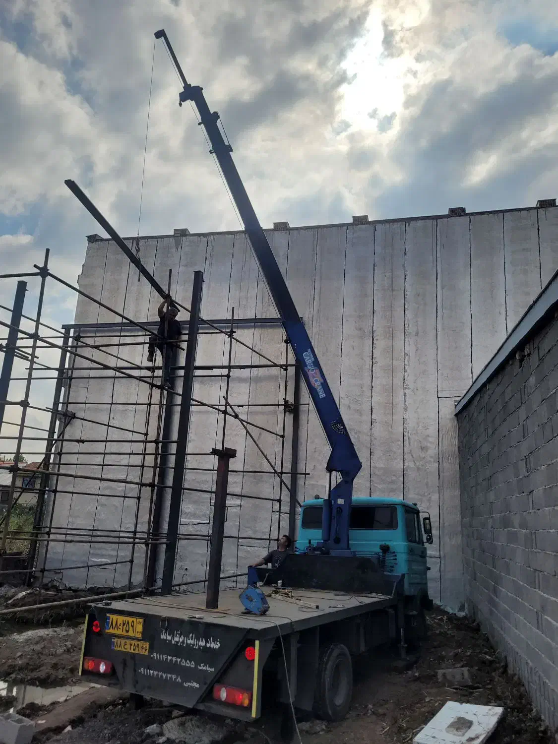 جرثقیل دکل بلند|خدمات حمل و نقل|رشت, جانبازان|دیوار