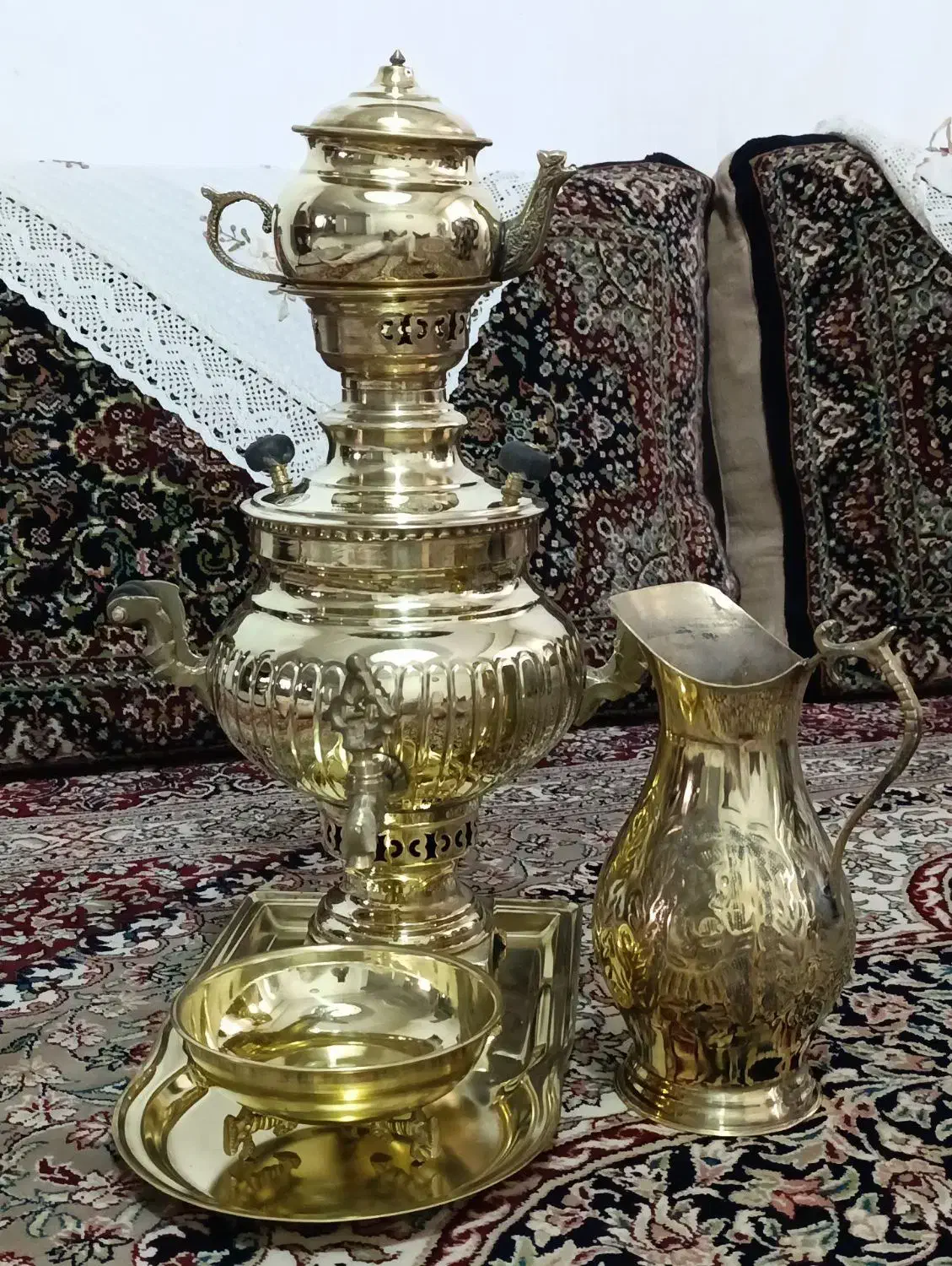 سماور برنجی نو|سماور، چایساز، قهوهساز|اراک, |دیوار