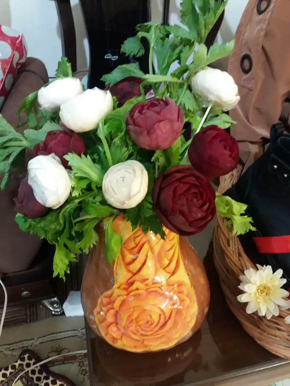 حکاکی هندوانه و کدو|خدمات پذیرایی، مراسم|نیشابور, شهرک جانبازان|دیوار