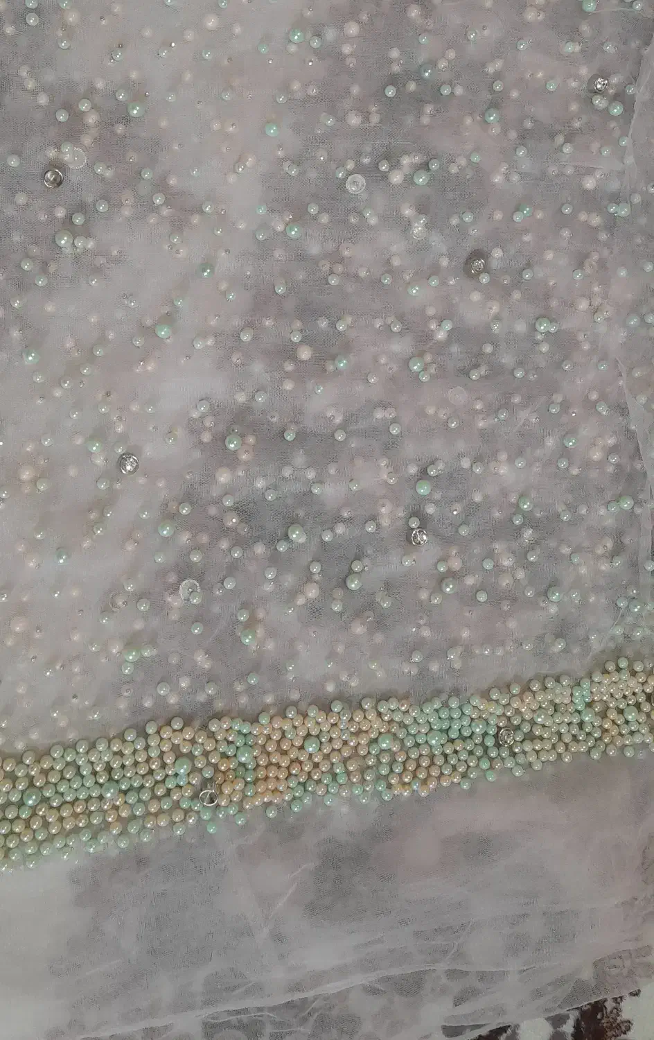 پارچه لباس مجلسی مروارید دوزی|حراج|بابلسر, |دیوار