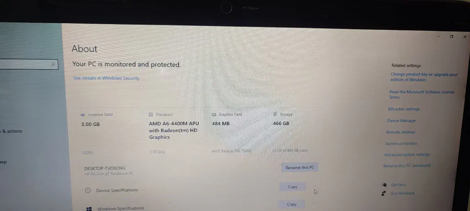 لپ تاپ اچ پی ۱۷ اینچ hp pavilion|رایانه همراه|فردیس, داوری|دیوار