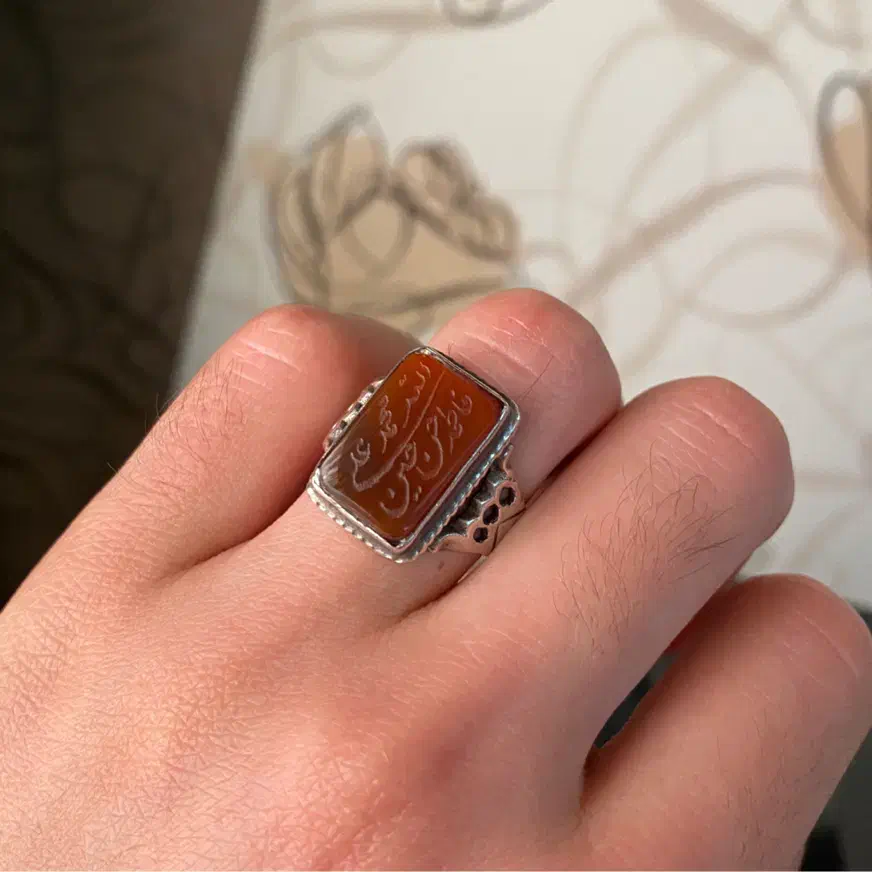 انگشتر نقره عقیق|کلکسیون اشیاء عتیقه|اردبیل, |دیوار