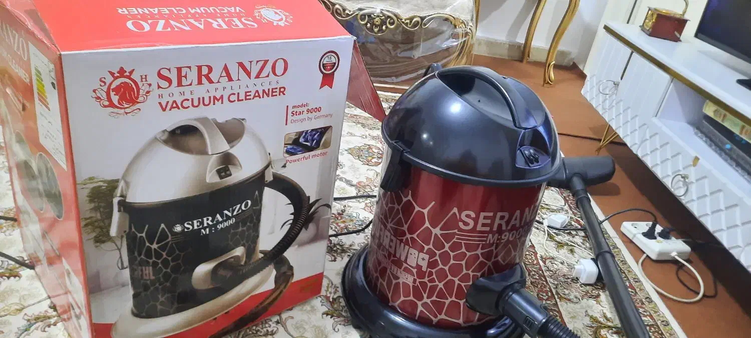 جاروبرقی سرانزو ۹۰۰۰ سطلی|جاروبرقی، جارو شارژی، بخارشو|تهران, خاک سفید|دیوار