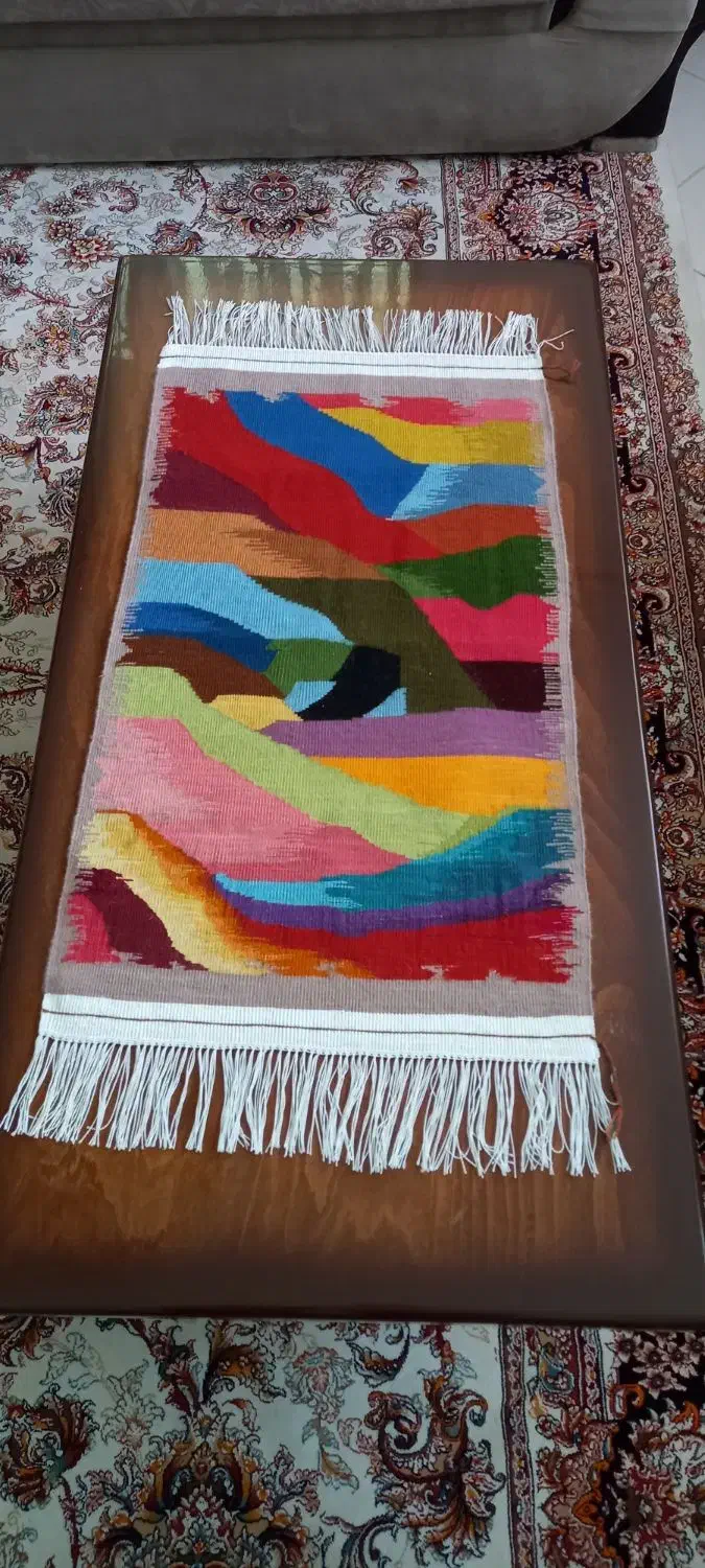 گلیم دستبافت مناسب رومیزی|گلیم، جاجیم، گبه|پرند, فاز ۲|دیوار