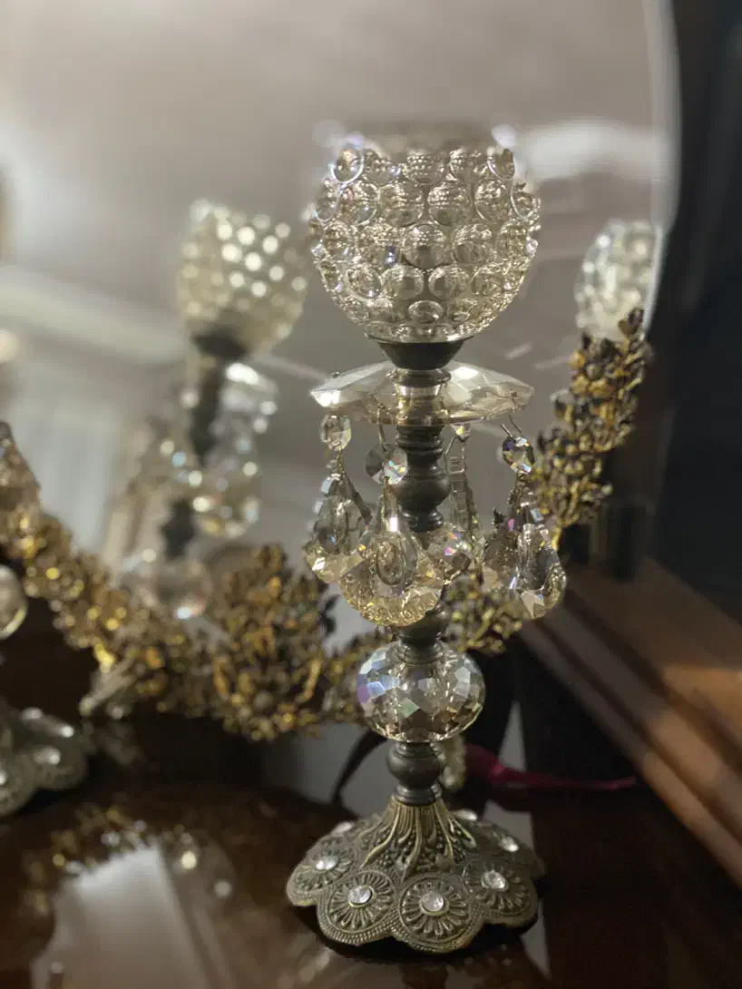 آینه وشمعدان عروس|آینه|رضوانشهر, |دیوار