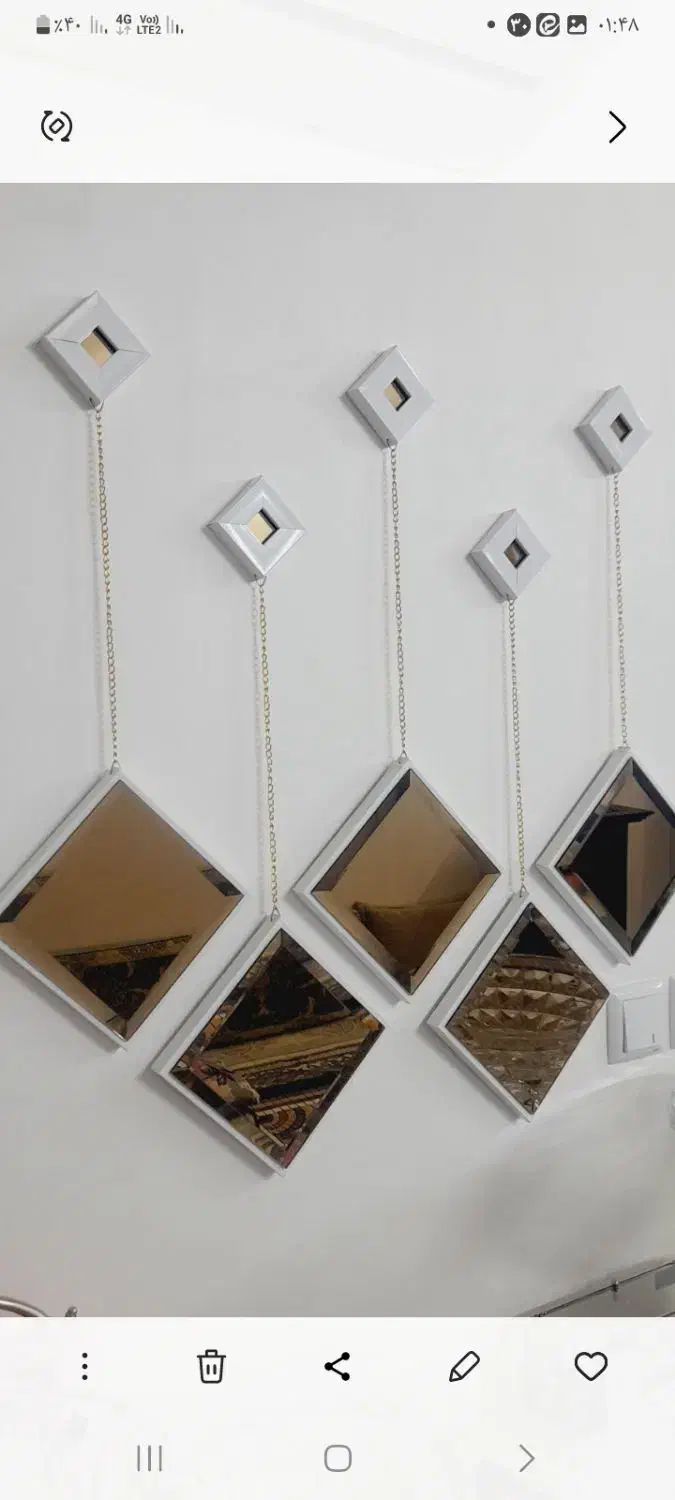 اینه های لوزی پنج تایی اک|آینه|قم, شهرک فاطمیه|دیوار