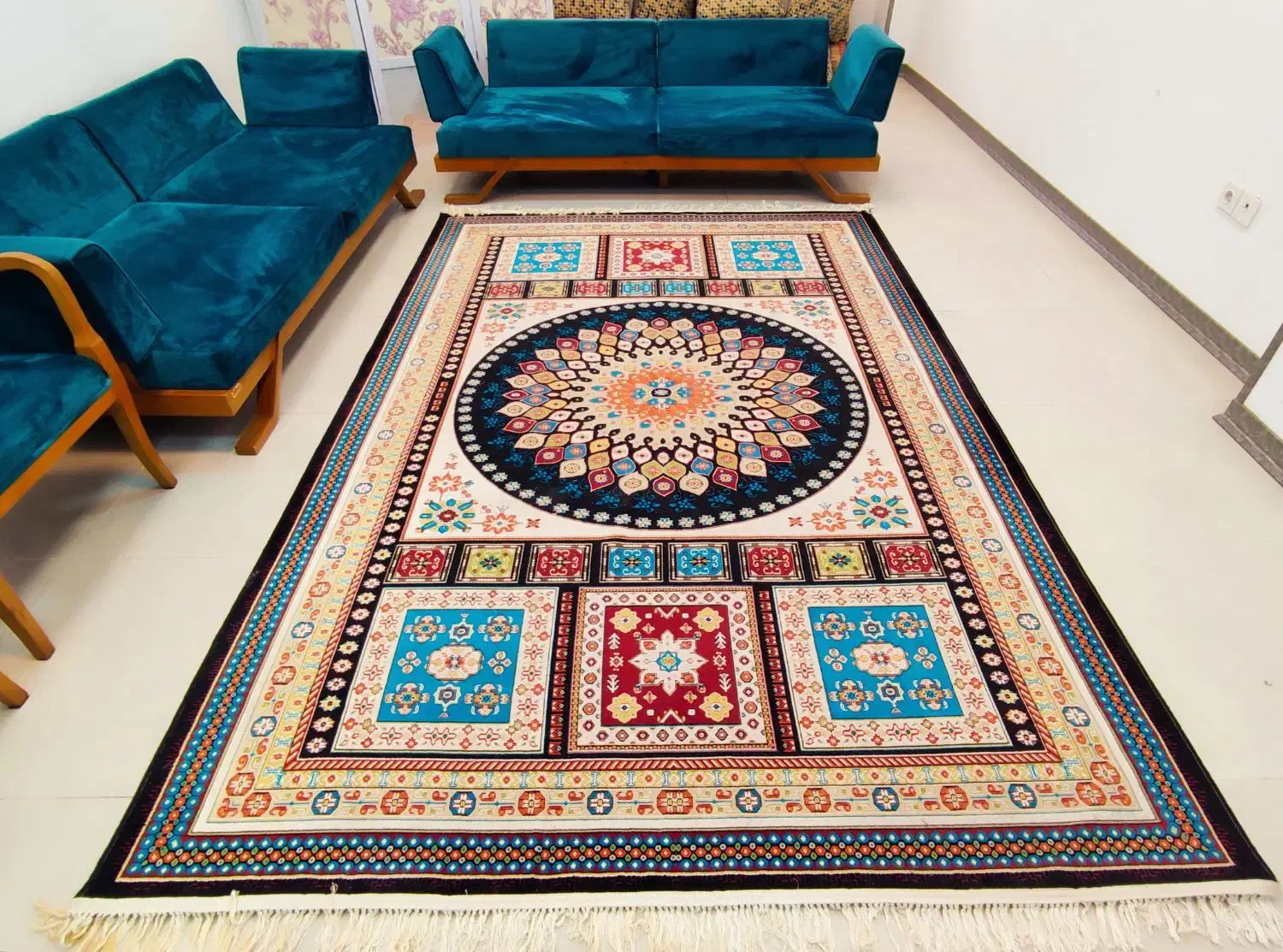 ۲تخته فرش۶متری ابریشم شفقی تبریزودلیجان|فرش|کرج, فاز ۳ مهرشهر|دیوار