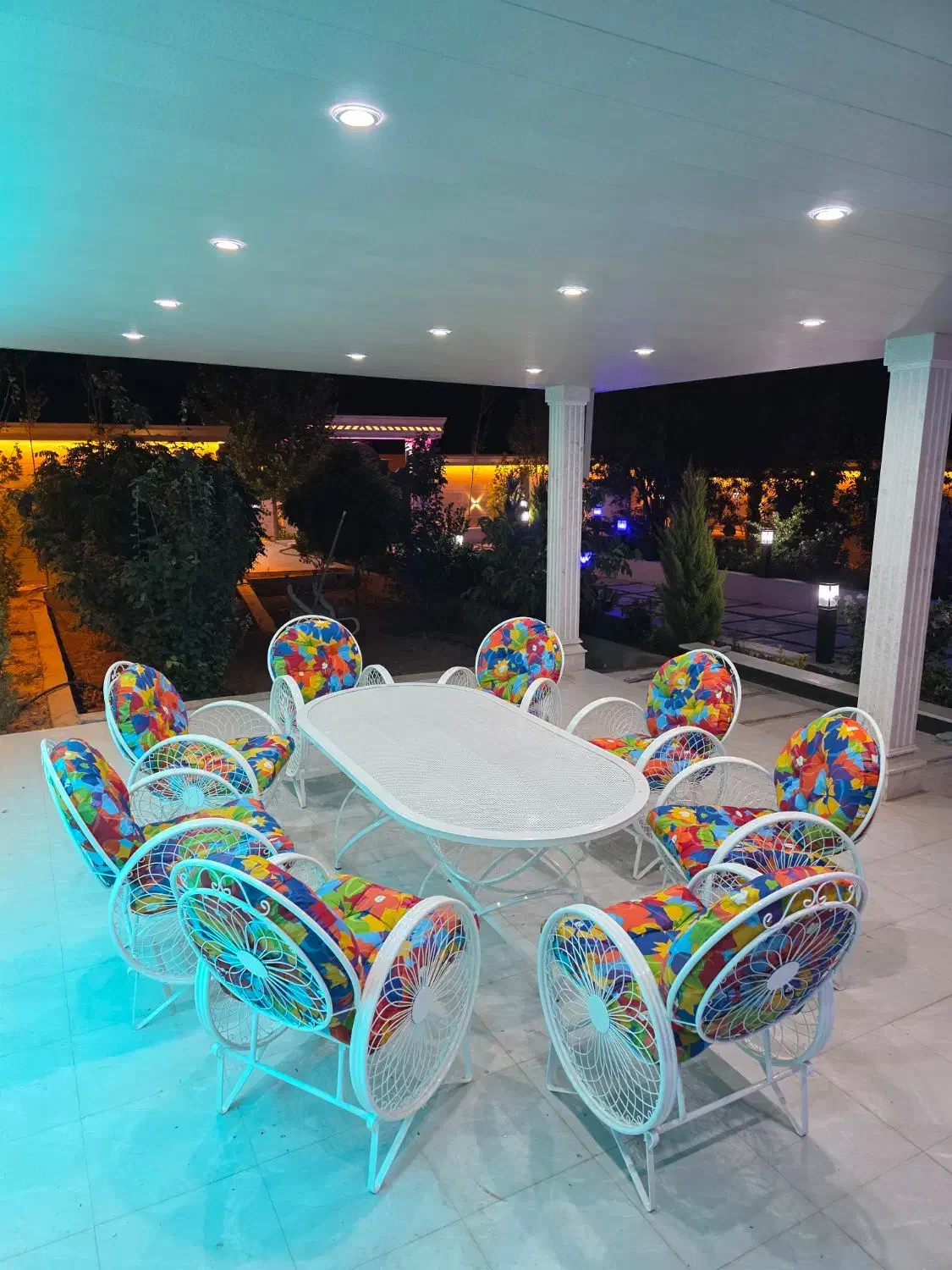 صندلی مبل باغی ۸ نفره بیضی دایره|صندلی و نیمکت|شیراز, قالیشویی|دیوار