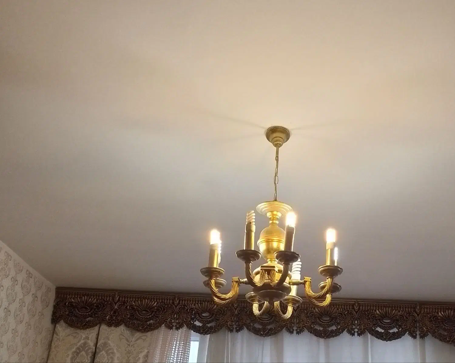 لوستر برنز قدیمی|لوستر و چراغ آویز|اردبیل, |دیوار