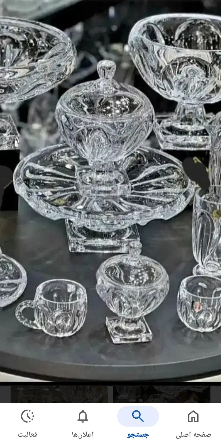 سرویس کریستال پذیرایی ۱۲نفره نو باجعبه|ظروف سرو و پذیرایی|ری, هاشمآباد|دیوار