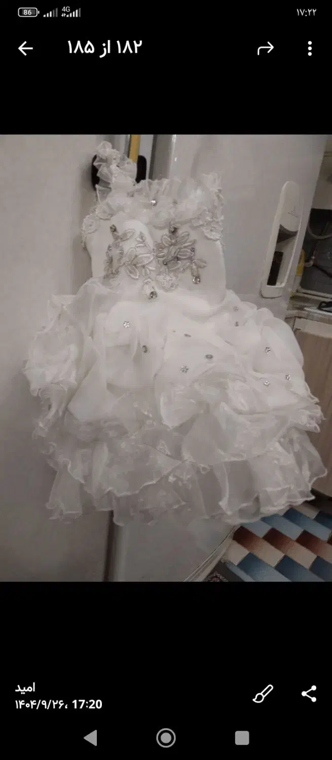 لباس عروس بچه دوسال تاچهارسال دوتا|لباس|مهدی شهر, |دیوار