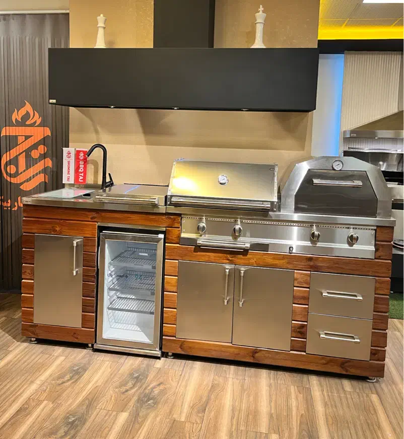 باربیکیو فول آپشن استیل ( باربیکیو تاج )|اجاق گاز و لوازم برقی پخت‌وپز|تهران, بنی‌هاشم|دیوار