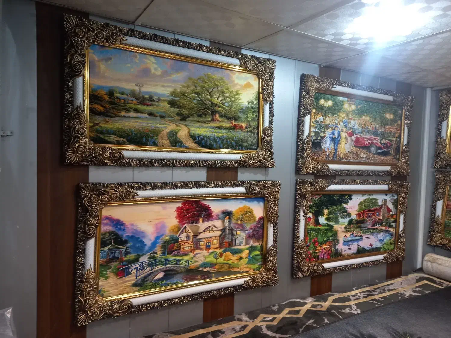 تابلوفرش وکنار ه گلیم۱۲۰۰شانه|تابلو فرش|دزفول, |دیوار