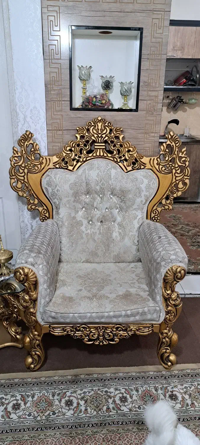 مبل سلطنتی ۷ نفره|مبلمان خانگی و میز عسلی|سهند, |دیوار