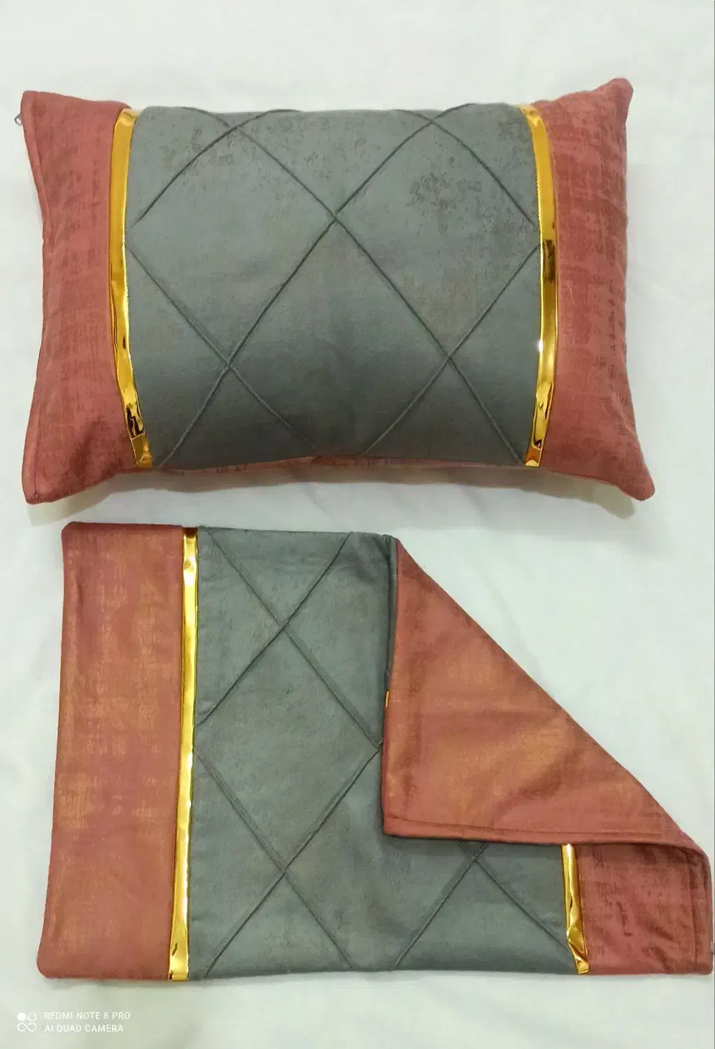 طوسی کرمی سبز آبی همه رنگ بالش|رختخواب، بالش، پتو|سنندج, |دیوار