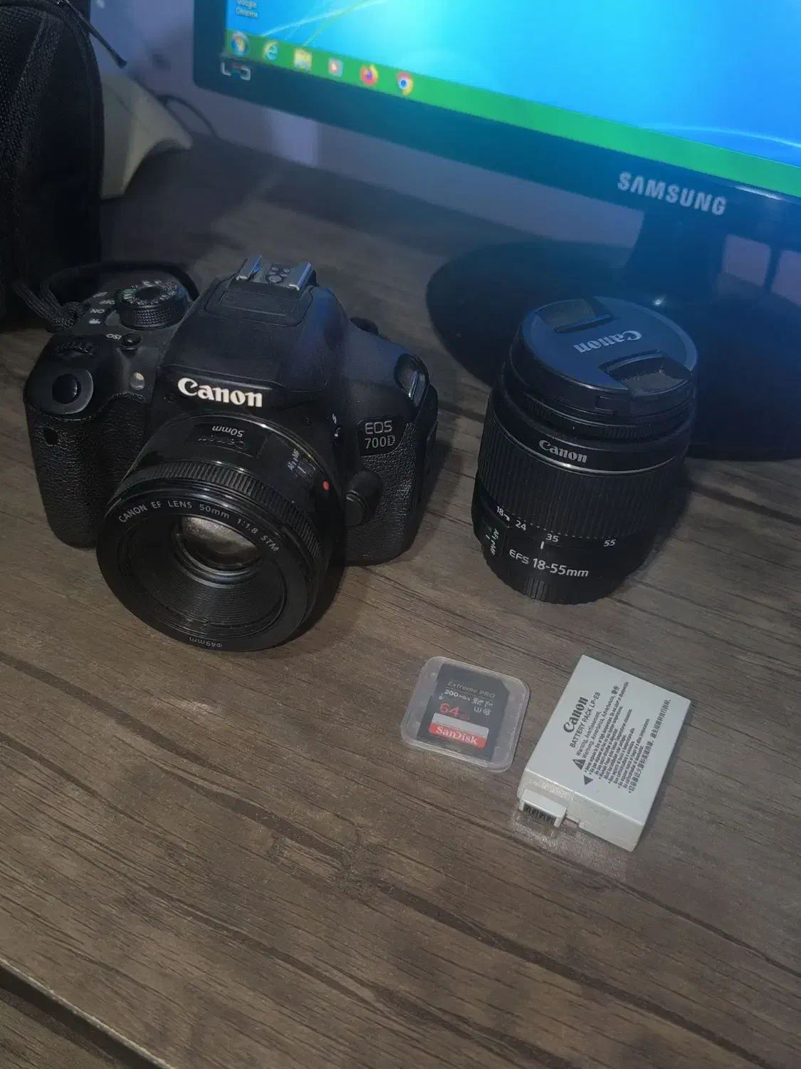 دوربین کنون 700D و osmo mobile 6|دوربین عکاسی و فیلمبرداری|سیرجان, |دیوار