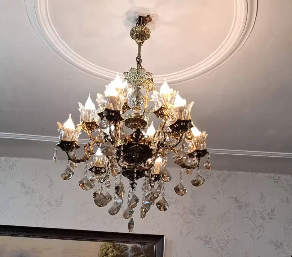 لوستر تمام برنج سالم و تمیز|لوستر و چراغ آویز|دزفول, |دیوار