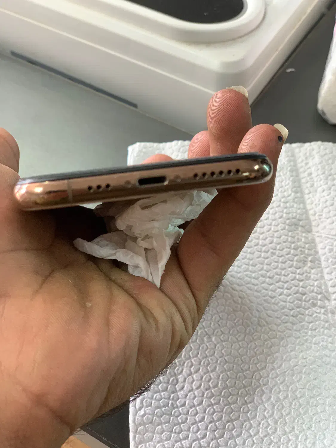 گوشی ایفون ایکس اس رنگ گلد پلم|موبایل|زاهدان, |دیوار