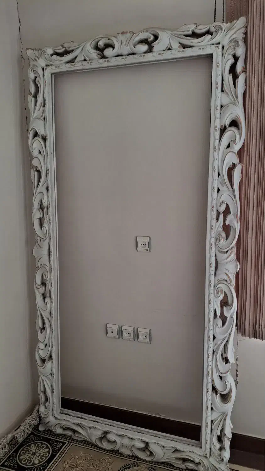 قاب آینه با چوب راش|تابلو، نقاشی، عکس|اصفهان, جلالیه|دیوار