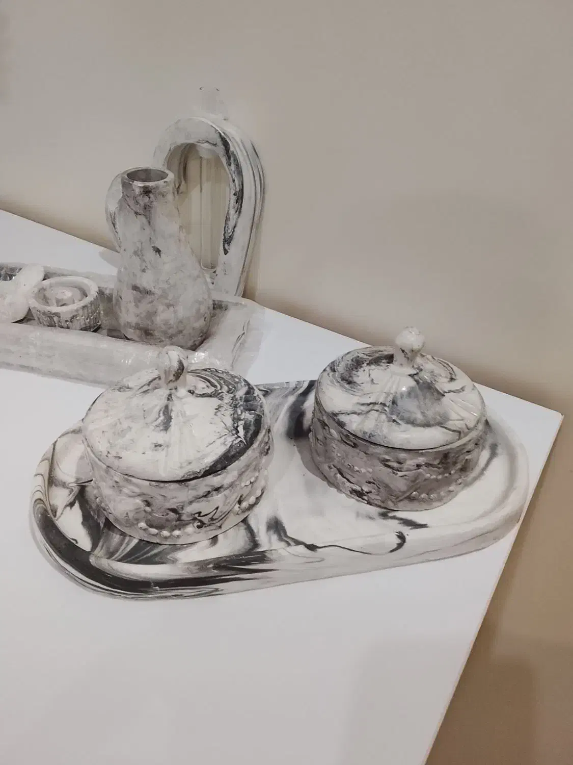 سه تیکه جنس سنگ مصنوعی نونو اکبند|صنایع دستی و سایر لوازم تزئینی|کرج, شهرک فهمیده|دیوار