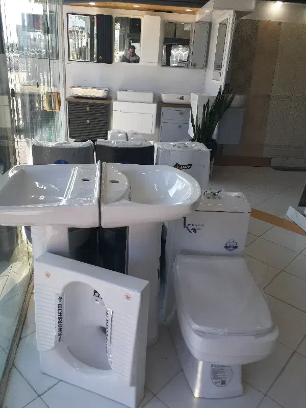 انواع روشویی کابینتی و توالت فرنگی ایرانی|لوازم سرویس بهداشتی|چالوس, |دیوار