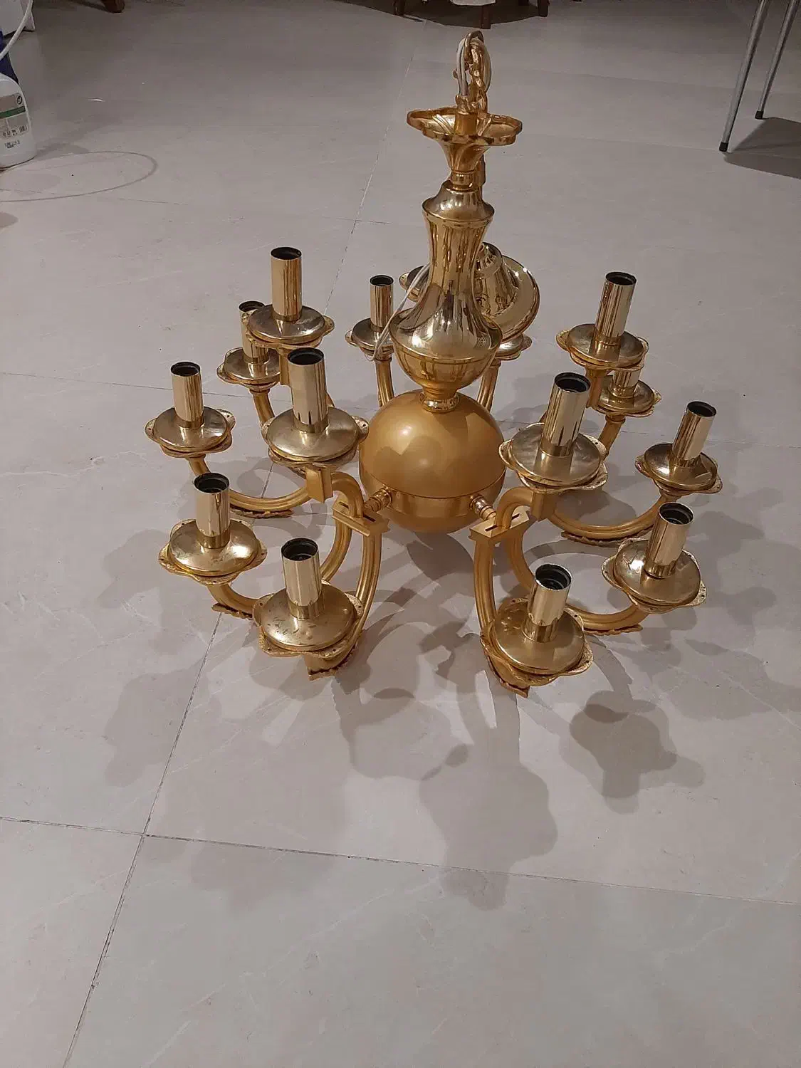 لوستر برونز|لوستر و چراغ آویز|مشهد, شهرآرا|دیوار