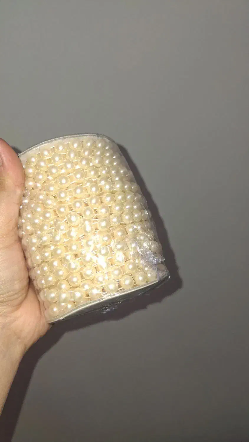 چسب  نواری طلایی و مروارید خرازی|لوازم خیاطی و بافتنی|ری, علایین|دیوار