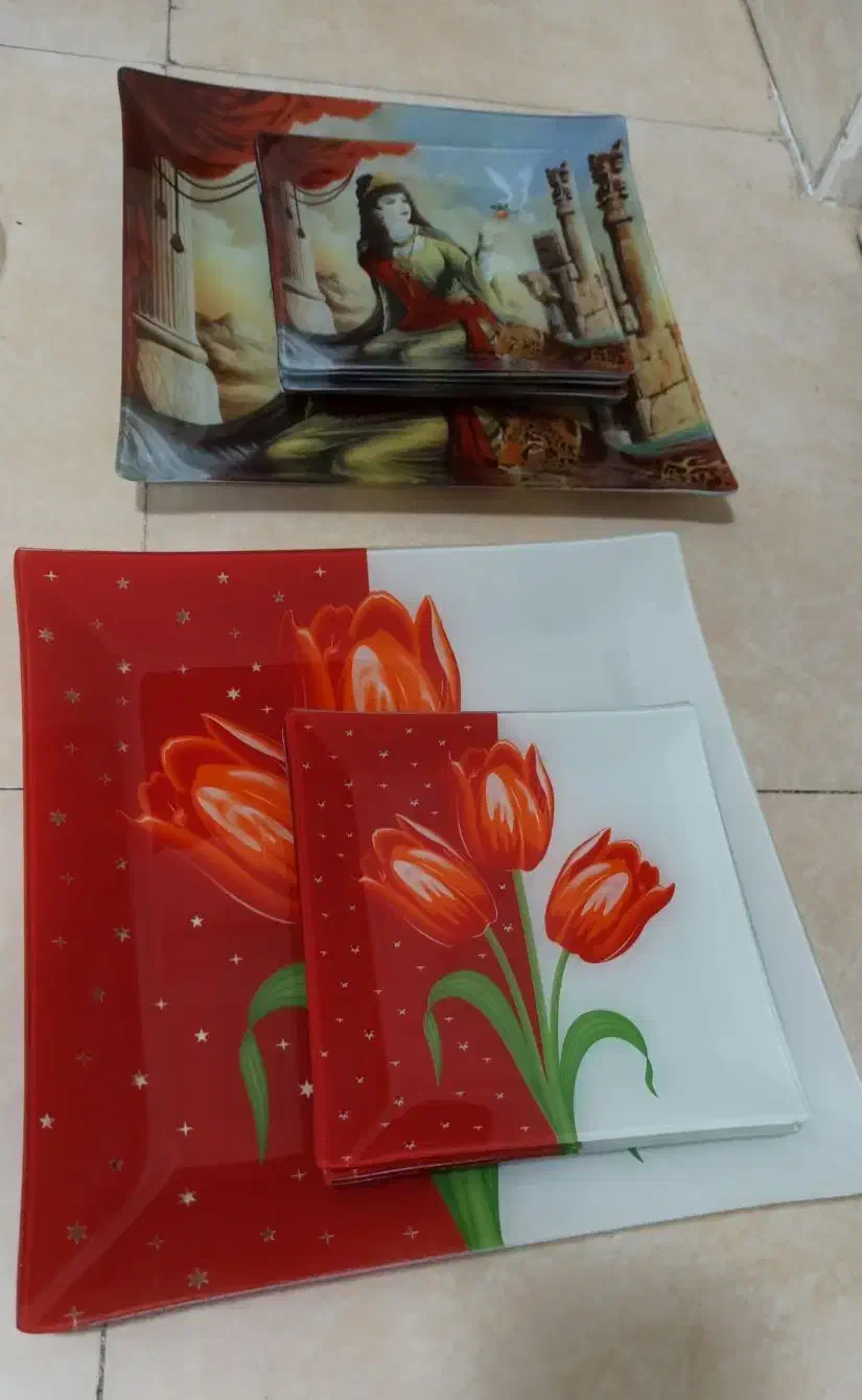 سرویس پذیرایی اوپال قدیمی طرح بانو و گل|ظروف سرو و پذیرایی|اهواز, نبوت|دیوار