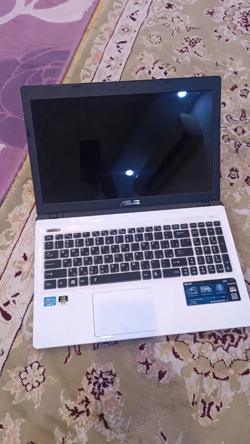 لپ تاپ ایسوس سفید A55V|رایانه همراه|ری, دیلمان|دیوار