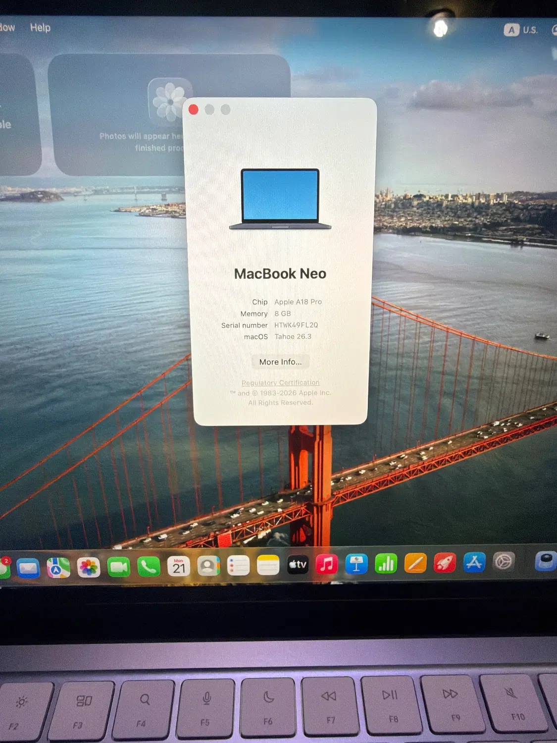 macbook neo 512 100%|رایانه همراه|تهران, میدان ولیعصر|دیوار