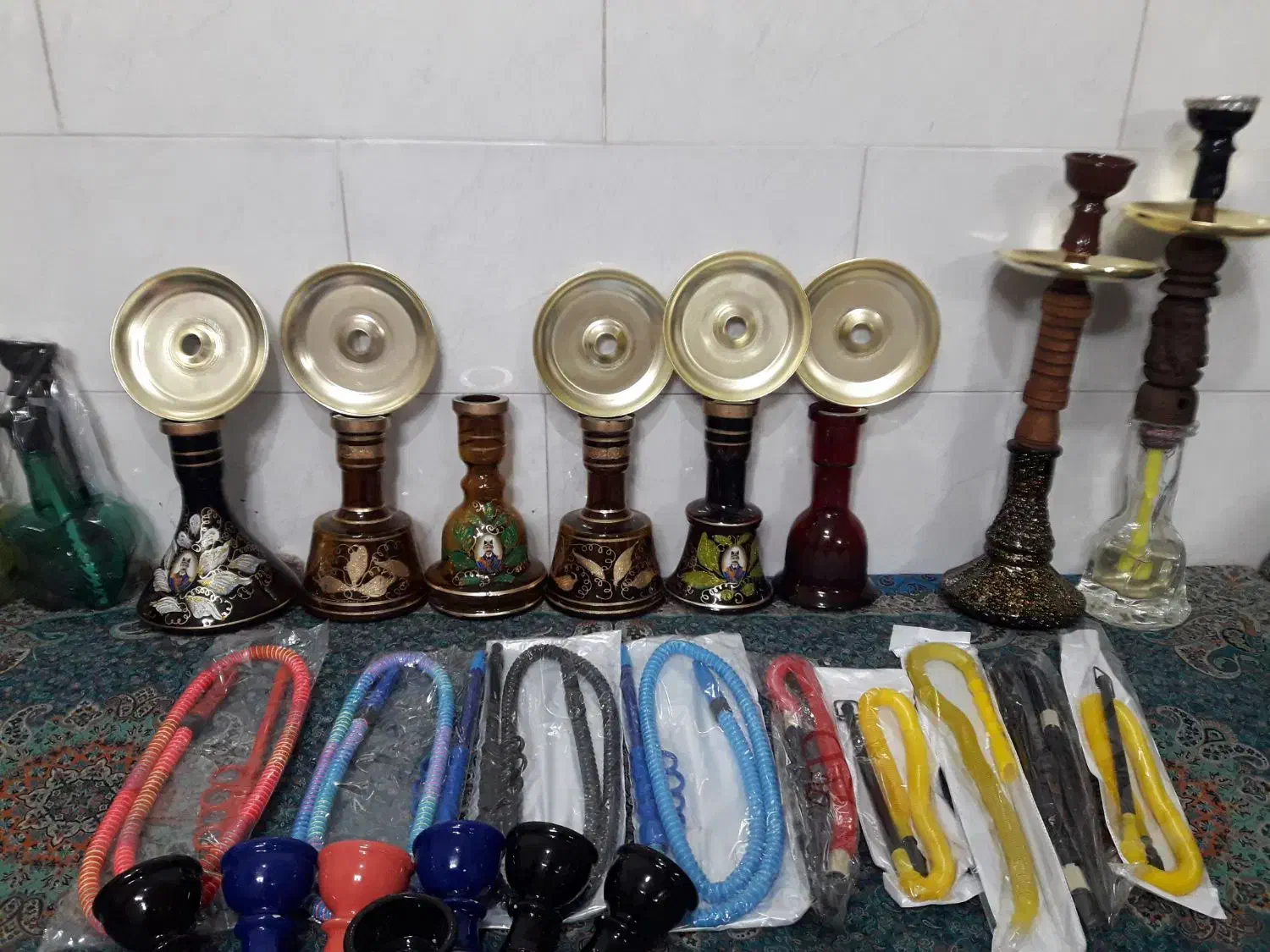 قلیان وشیشه شاه عباسی نو|کلکسیون و سرگرمی|قم, منبع آب|دیوار