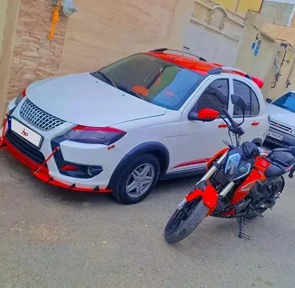 کوییک R پارس خودرو دو رنگ سفید قرمز|خودرو سواری و وانت|اردبیل, |دیوار