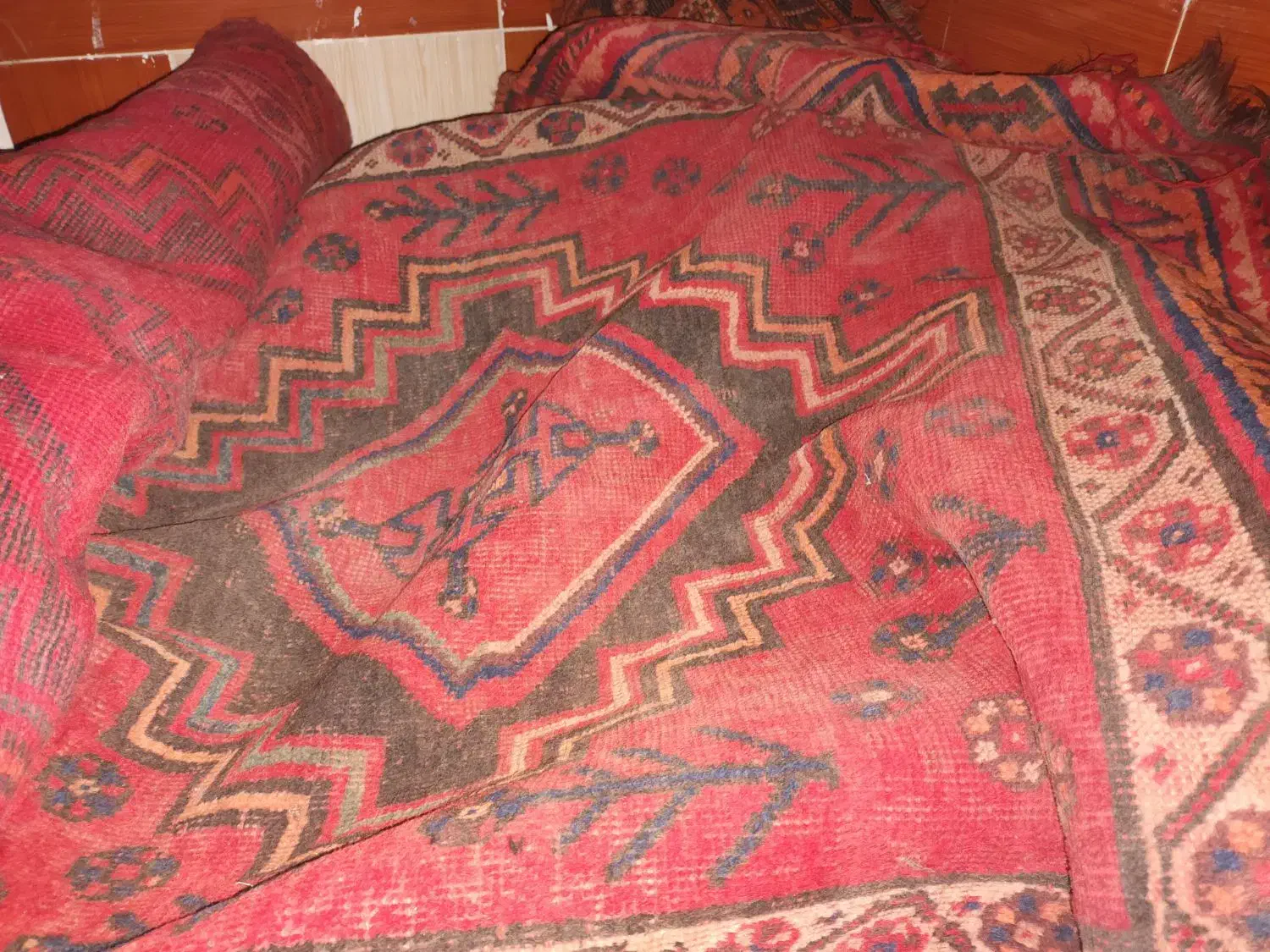 گلیم فرش دست باف سنتی ویژه باغ|گلیم، جاجیم، گبه|بهبهان, |دیوار