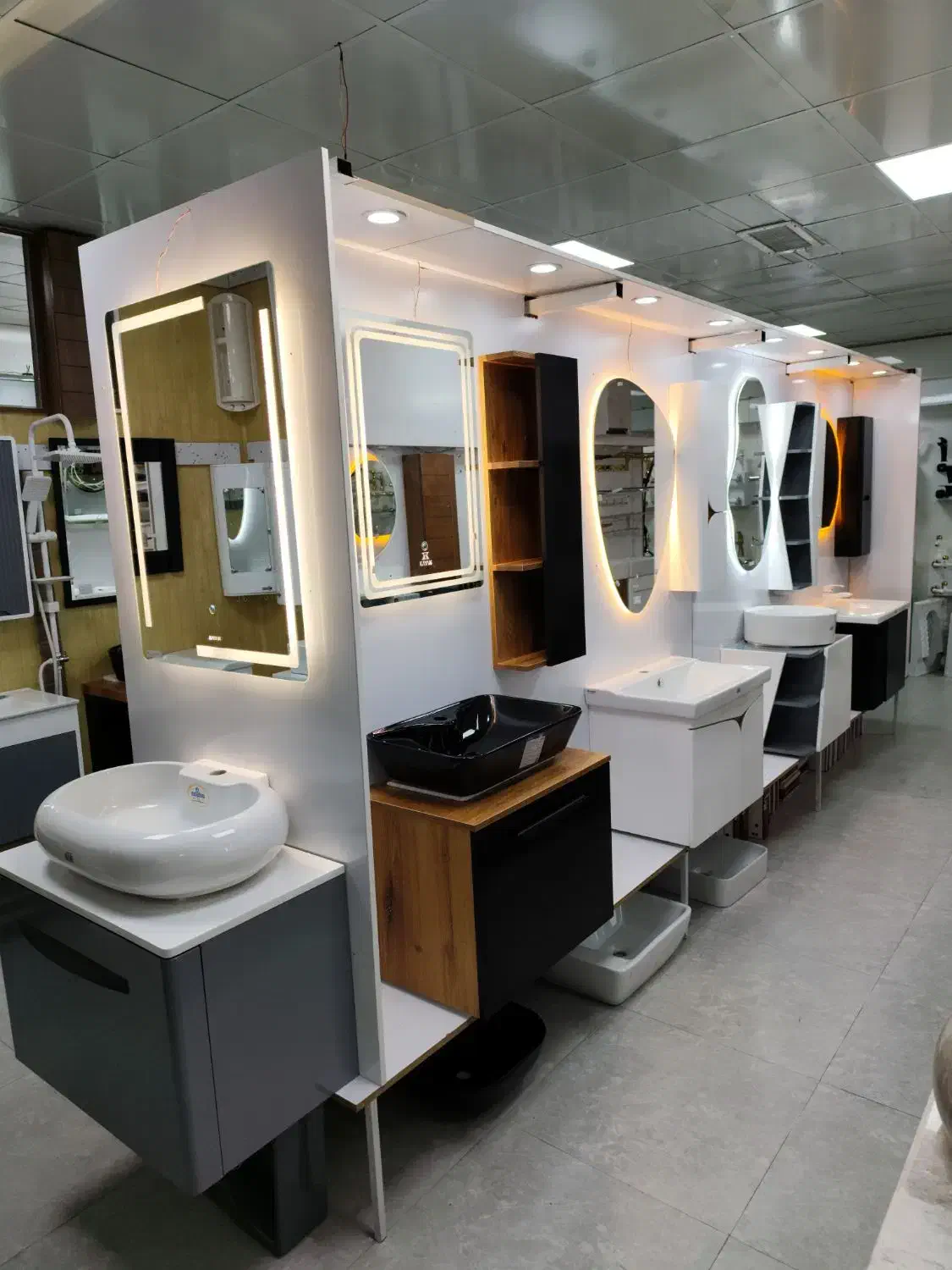 روشویی کابینتی سفید طوسی 007 ابعاد 60×40|لوازم سرویس بهداشتی|کرج, گلشهر|دیوار