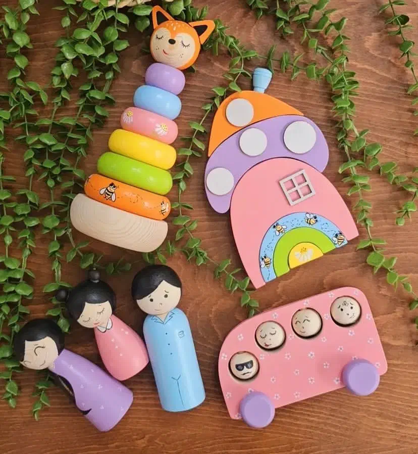 اکسسوری اتاق کودک اسباب بازی چوبی مکعب اسم|اسباببازی|مشهد, هدایت|دیوار