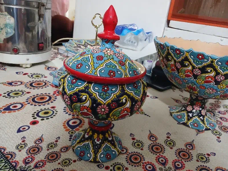 ظروف پذیرایی مینا کاری|ظروف سرو و پذیرایی|گرگان, |دیوار