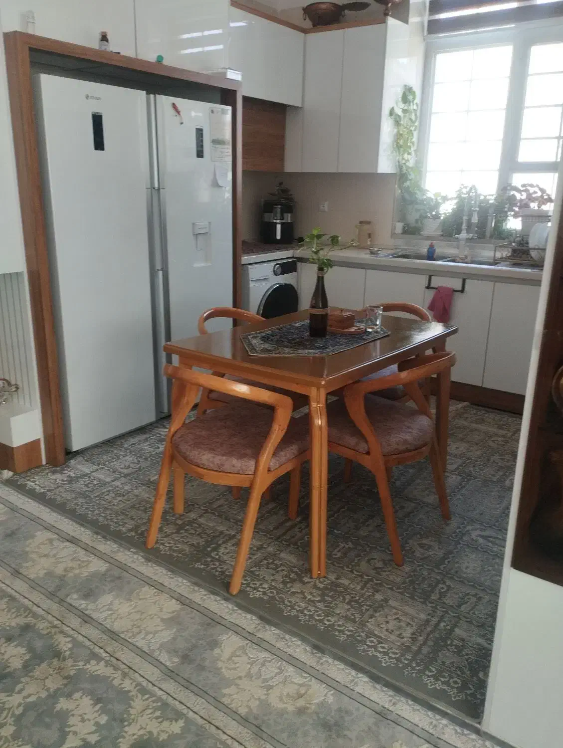 میز نهار خوری 4نفره|میز و صندلی غذاخوری|بافق, |دیوار